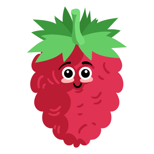 Leaf raspberry flat PNG Design