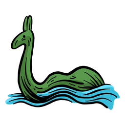 Loch ness monster nessie water flat Transparent PNG