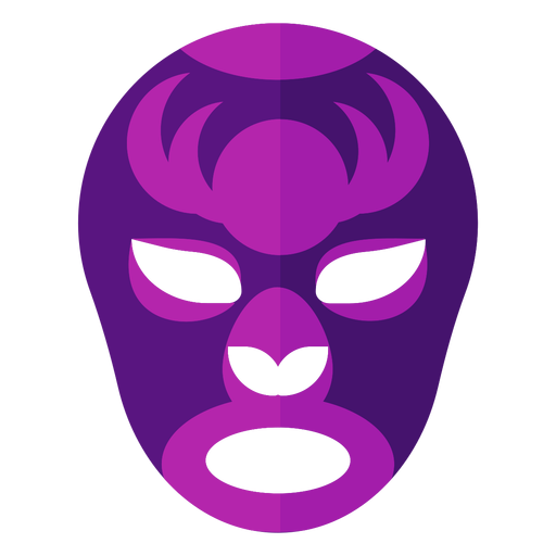 Luchador circle stripe mask flat PNG Design
