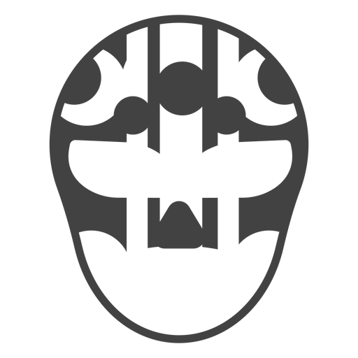 Detaillierte Silhouette des Luchador-Maskenkreisstreifens PNG-Design