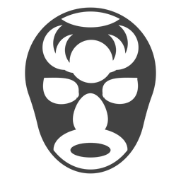 Silhueta detalhada do chifre da máscara de Luchador Desenho PNG