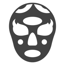 Luchador mask oval detailed silhouette PNG Design