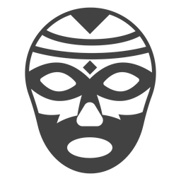 Luchador Maske Raute detaillierte Silhouette PNG-Design
