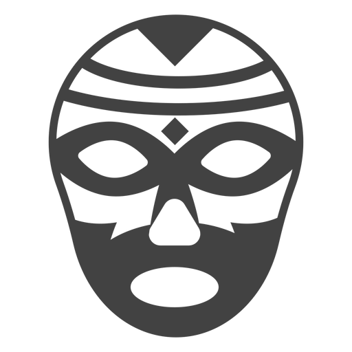 Máscara de luchador rombo silueta detallada Diseño PNG
