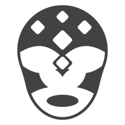 Silhueta de losango da máscara Luchador detalhada Desenho PNG