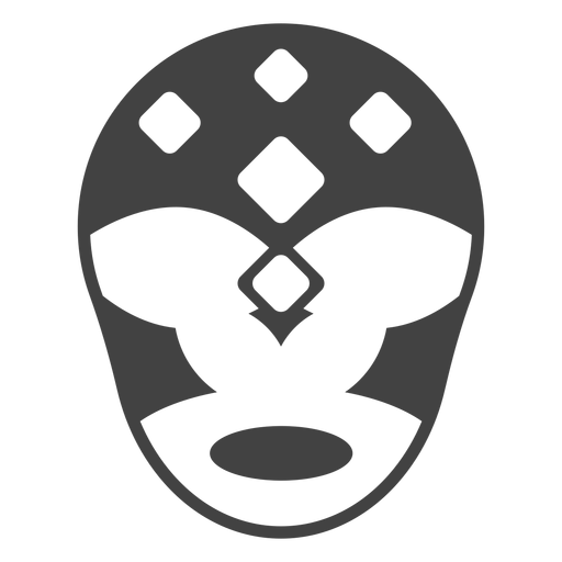 Silhueta de losango da m?scara Luchador detalhada Desenho PNG