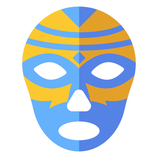 Luchador mask rhomb stripe flat PNG Design