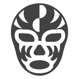 Silhueta detalhada do semicírculo da máscara Luchador Desenho PNG