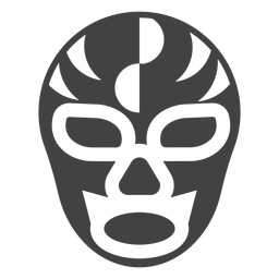 Luchador Maske Halbkreis Silhouette detailliert PNG-Design