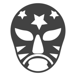 Silhueta detalhada da estrela da máscara Luchador Desenho PNG