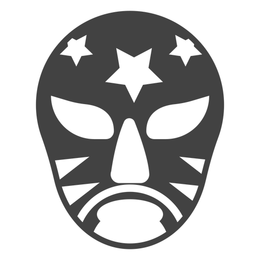 Luchador mask star detailed silhouette Transparent PNG & SVG vector file