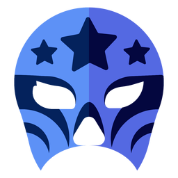 Luchador Mask Star Flat PNG & SVG Design For T-Shirts