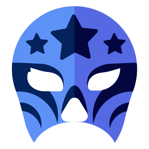 Máscara Luchador estrela plana Desenho PNG