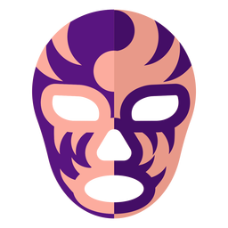 Luchador mask stipe yin and yang flat PNG Design