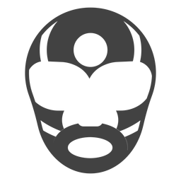 Luchador mask stripe circle detailed silhouette PNG Design
