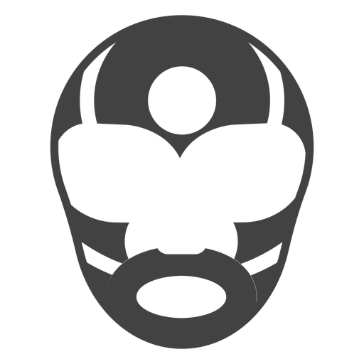Detaillierte Silhouette des Luchador-Maskenstreifenkreises PNG-Design