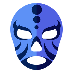 Luchador Maskenstreifen Kreis flach PNG-Design