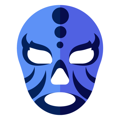 Luchador mask stripe circle flat PNG Design
