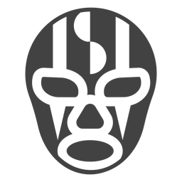 Luchador mask stripe detailed silhouette PNG Design