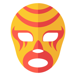 Luchador Mask Stripe Flat PNG & SVG Design For T-Shirts