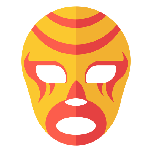 Máscara Luchador listrada plana Desenho PNG