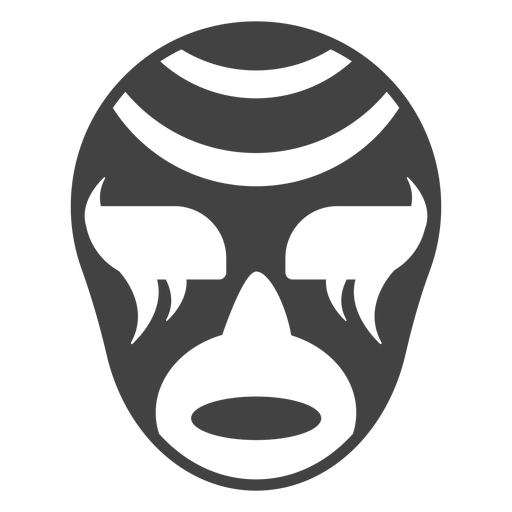 Luchador mask stripe silhouette detailed