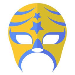 Luchador Maske Wrestling Stripe flach PNG-Design