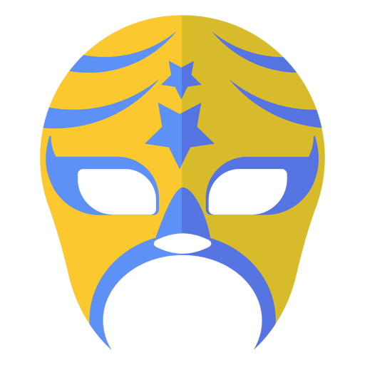 Luchador máscara de wrestling listra plana Desenho PNG