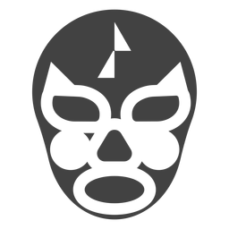 Luchador mask triangle detailed silhouette PNG Design