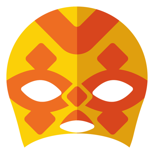Máscara de rombo luchador plana Diseño PNG