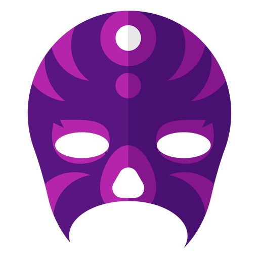 Máscara de círculo de rayas luchador plana Diseño PNG