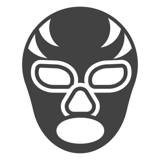 Silhueta detalhada da m?scara de listra Luchador Desenho PNG