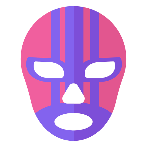 Máscara de rayas luchador plana Diseño PNG