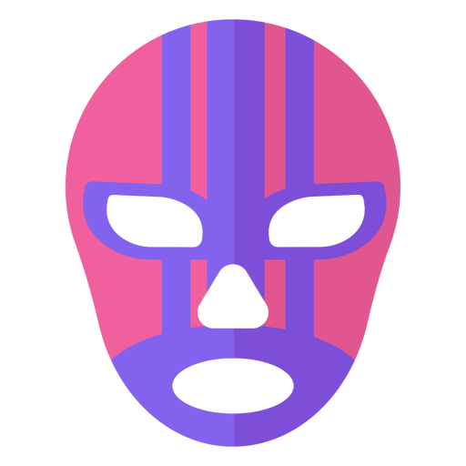 M?scara de rayas luchador plana Diseño PNG