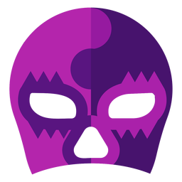 Luchador Yin und Yang Maske flach PNG-Design