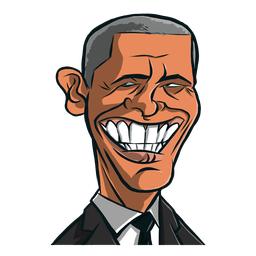 Boceto de hombre barack obama Diseño PNG