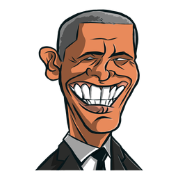 Mann Barack Obama Skizze PNG-Design