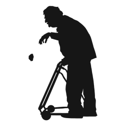 Alte Wandererschattenbild des Mannes PNG-Design