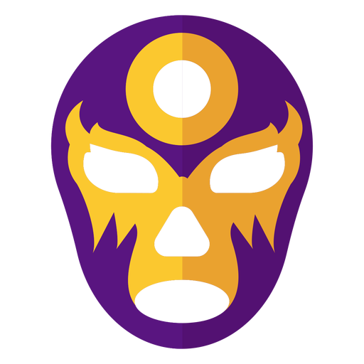 Máscara círculo luchador plano Desenho PNG