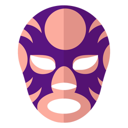 Mask circle stripe luchador flat PNG Design