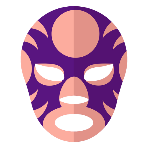Círculo de máscara listra luchador plano Desenho PNG