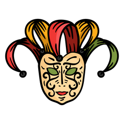 Mask face flat PNG Design