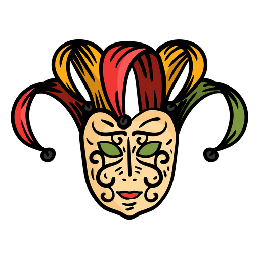Maske Gesicht flach PNG-Design