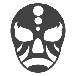 Silhueta detalhada do círculo do luchador da máscara Desenho PNG