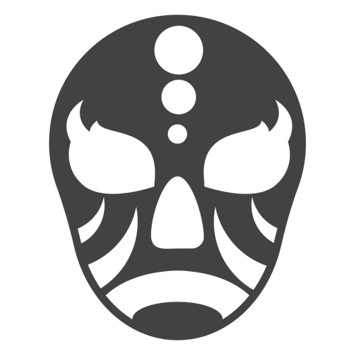 Detaillierte Silhouette des Masken-Luchador-Kreises PNG-Design