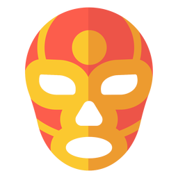 Mask Luchador Circle Flat PNG & SVG Design For T-Shirts