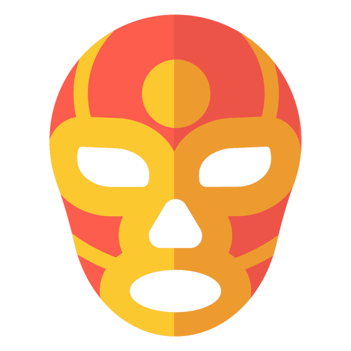 Máscara do círculo do luchador plano Desenho PNG