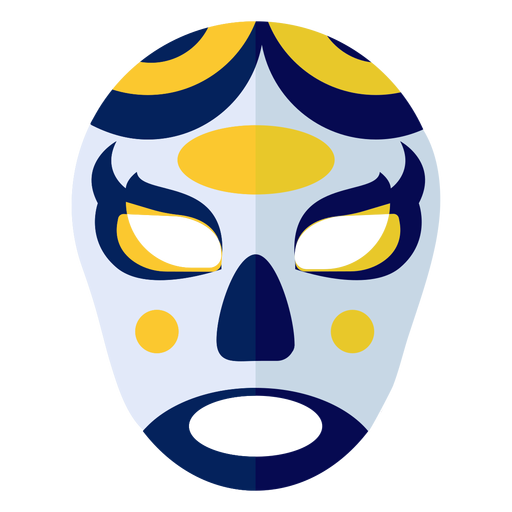 Mask luchador circle oval flat PNG Design