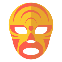 Mask Luchador Crescent Circle Flat PNG & SVG Design For T-Shirts