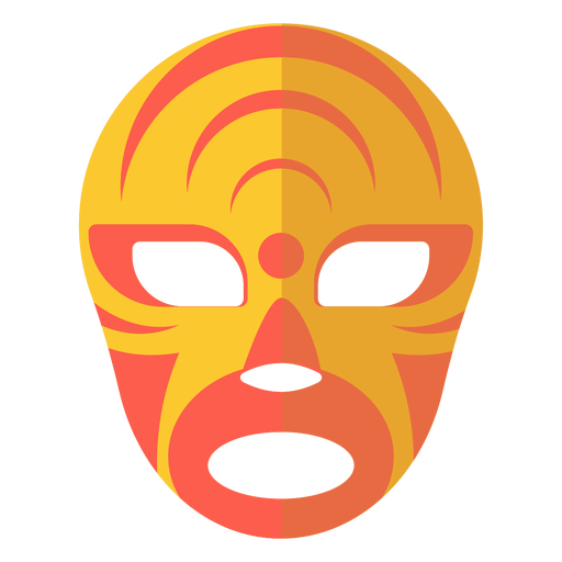 Máscara do círculo crescente do luchador plano Desenho PNG